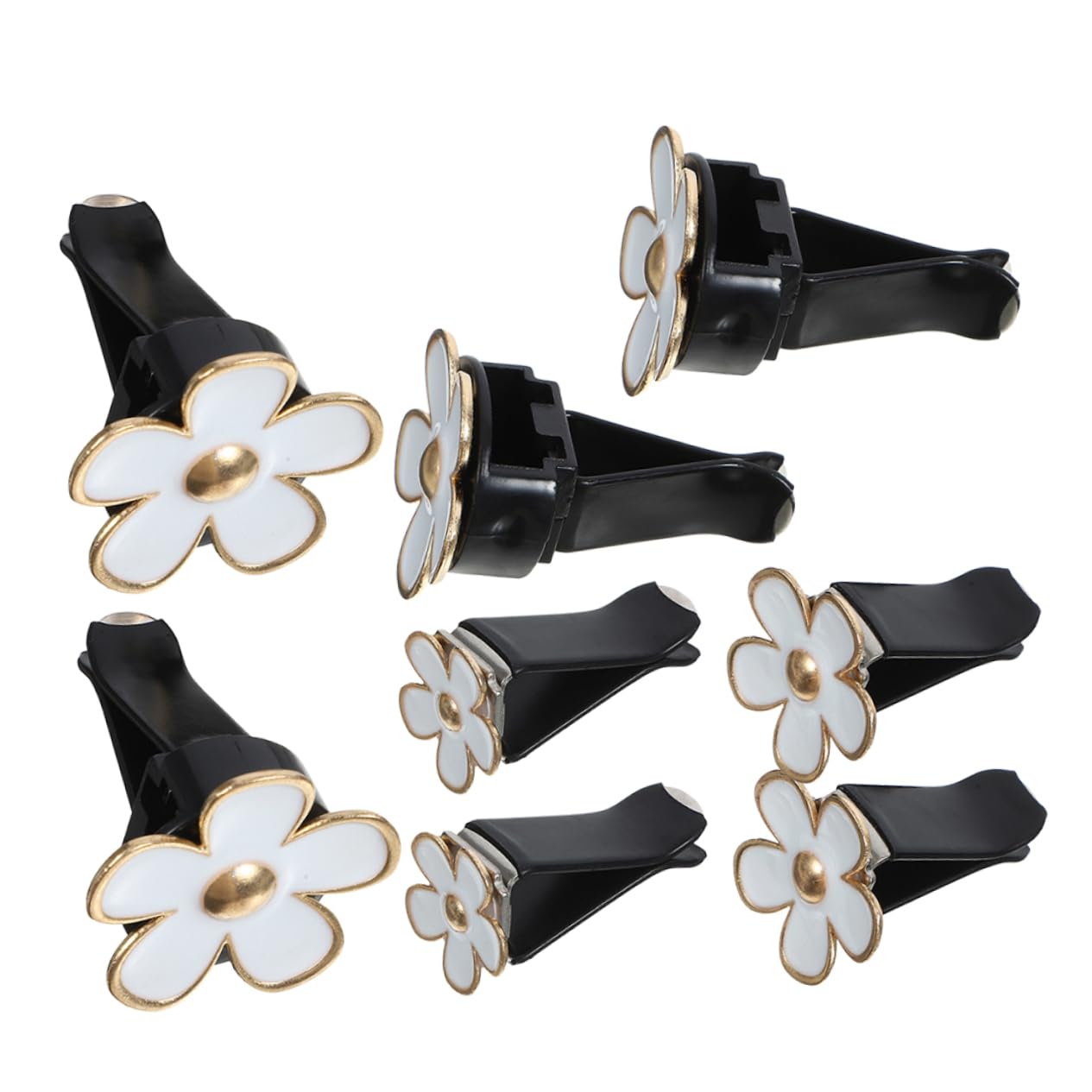 GLEAVI 4 Set Di Accessori Per Bocchette Di Ventilazione Per Auto Per Donne Clip Per Auto A Forma Di Fiore 8 Pezzi * 4