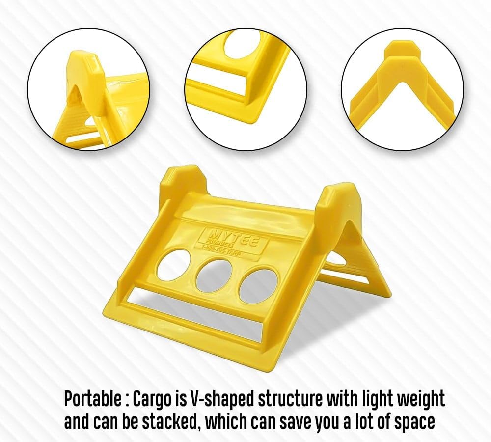 Mytee Products 120 Pack 4" Edge Protectors for Flatbed Trucks with Carrying Case - Ratchet Strap Corner Protectors Fits 2" 3" & 4" Winch Strap - Cargo Load Corner Guards for Tie-Down Accessories