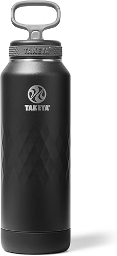 Miniatura 23 de Takeya Botella de Agua Deportiva de Acero Inoxidable con Triple Aislamiento de 22 oz, Tapa con Pajita – A Prueba de Fugas, A Prueba de Sudor, Sin
