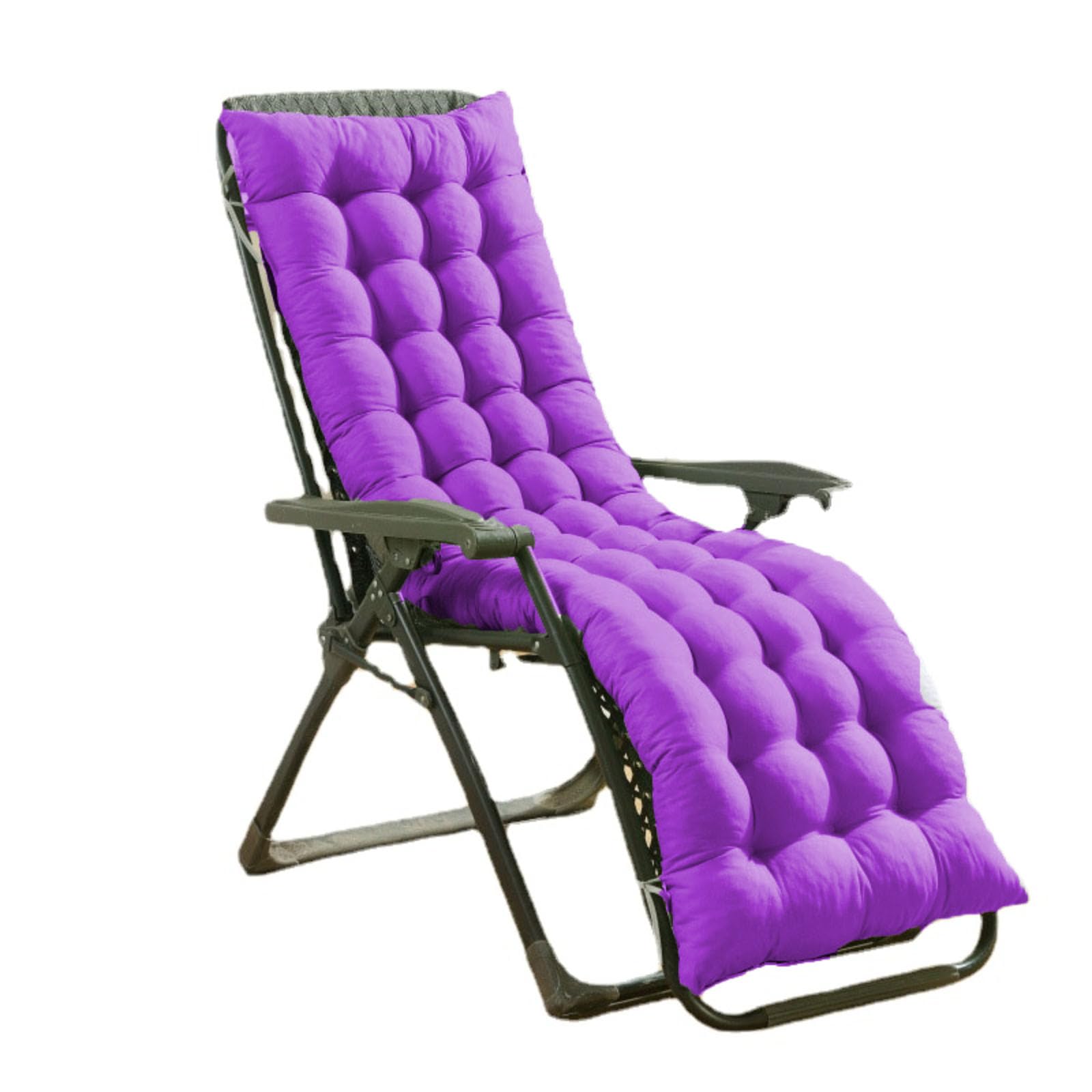 BangDon Extra Thick Sun Lounger Cushion Classic Design Texture Rocking Chair Cushion Home Decor Soft Sunlounger Seat Pads for Sunbed Long Bench Tatami (Purple,90 * 40)