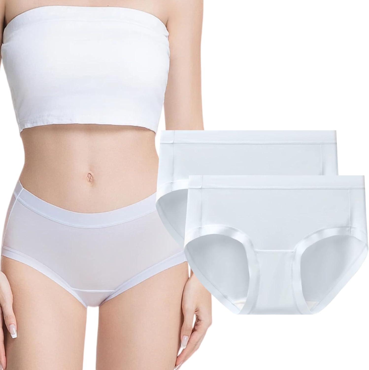 SilkDream Lyocell&Silk Underwear for Women Breathable Cooling Moisture Wicking Soft Lightweight Briefs Gift for Ladies