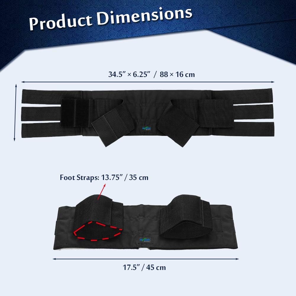 Wheelchair Footrest Leg Support Straps Wheelchair Restraints for Elderly Safety Harness Leg Rest Foot Strap Adult Seatbelt Medical Restraints Leg Strap for Handicap Disabled (Black) : Health & Household