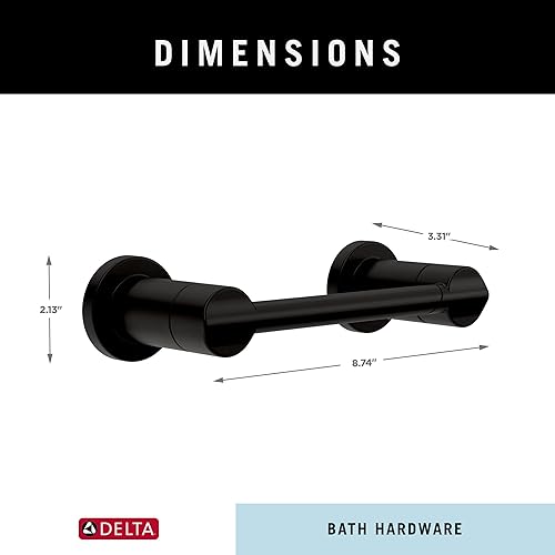 Miniatura 7 de Delta Faucet NIC50-MB Nicoli Soporte de papel higiénico con brazo pivote en negro mate