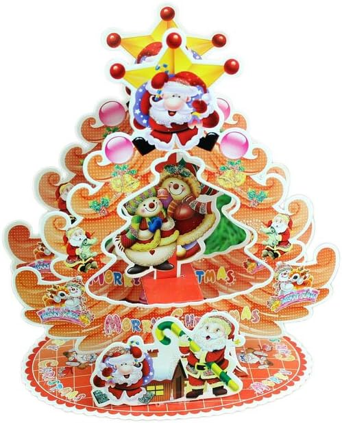 Easting Funny 3d Pop-up Christmas Card 7 Pcs