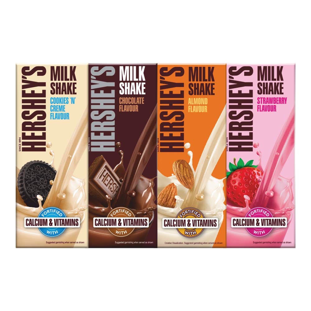 Hershey's Milkshake -Combo of Chocolate 200 ml + Cookies & Creme 200 ml + Strawberry 200 ml - ( Pack of 3 ) - Image 5 thumbnail