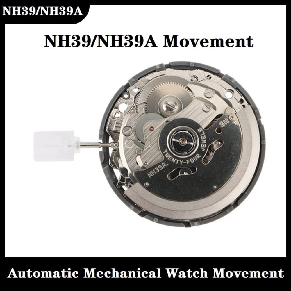 El Movimiento de Reloj NH39/NH39A admite Ajuste de Fecha y Puede Utilizarse para la sustitución de Movimientos de Reloj.