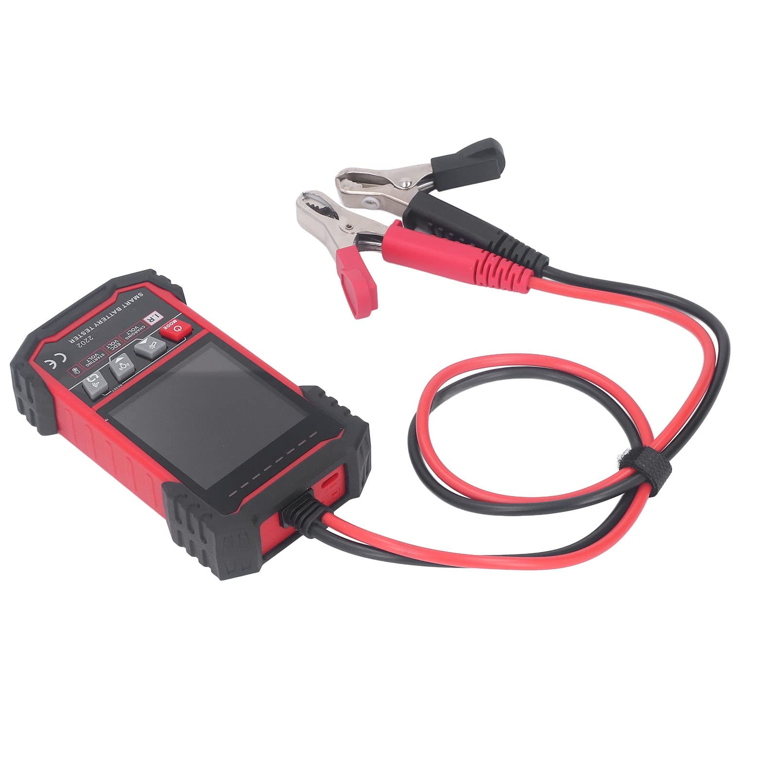 Hyuduo Detektor Baterii z Dużym Ekranem Cyfrowy Tester Baterii 12 V 24 V Automatyczna Identyfikacja z Testem Temperatury Napięcia Ochrona Przed Przeciążeniem dla Użytkowników Warsztatów Garażowych