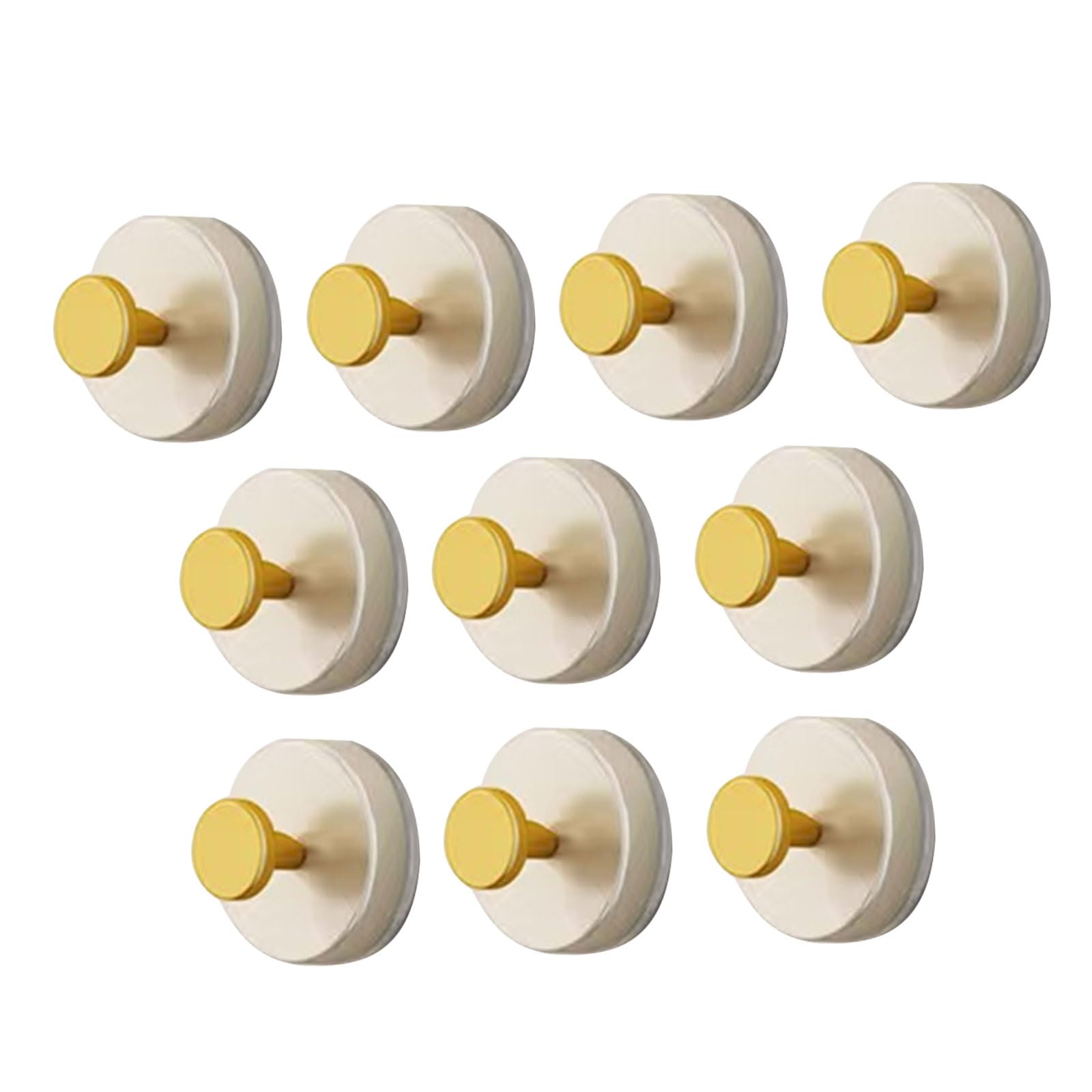 Tsophreniq Yellow 10Pieces Space Saving Suction Cup Hooks For Bathroom Sturdy Hanging Hooks For Kitchen And Toilet Use Sturdy Shower Hangers