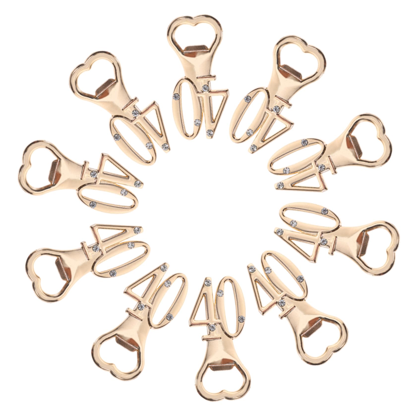 Ouvre-bouteille robuste et facile à utiliser lot de 10 Cabilock strass - 8