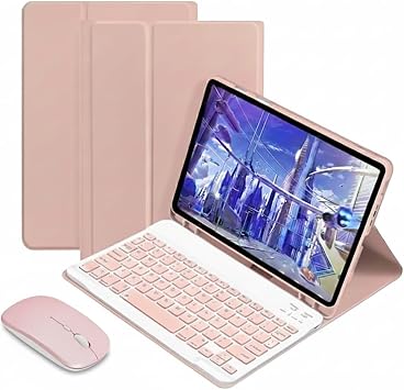 Microcase Samsung Galaxy Tab A11 Plus 11 inch Tablet için Bluetooth Klavye ve Mouse + Kılıf BKK6 (Siyah)