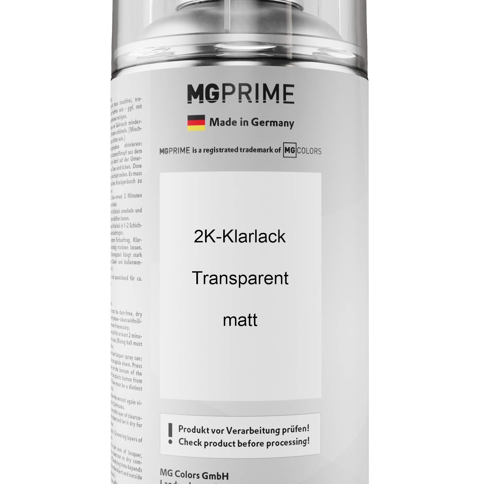 MG PRIME Vernice per moto Kit bombolette spray 2K per Ducati 291501 Nero Metallic Opaco Bomboletta a spruzzo vernice di base 2 componenti vernice trasparente