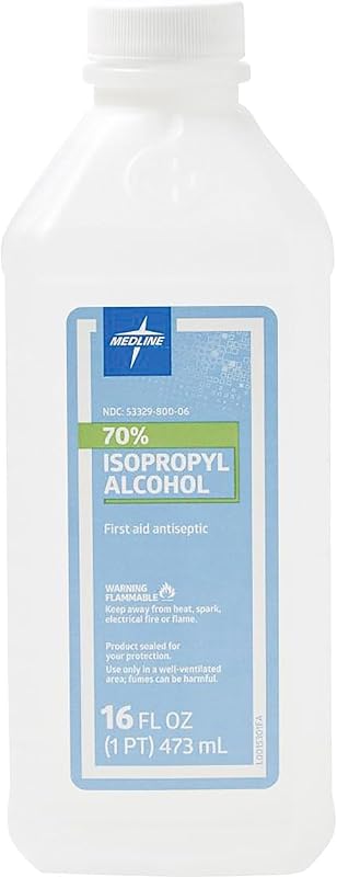 Medline 70% Isopropyl Alcohol, 16-Ounce Bottle, 1 Count