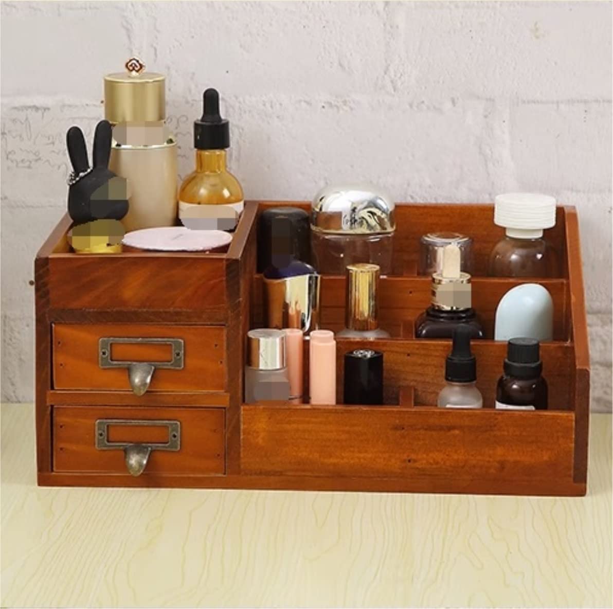 Przechowywania Kosmetyków Organizer na Kosmetyki Drewniane Pudełko Do Przechowywania Kosmetyków Z Szufladą Dress Table Organizer Do Pielęgnacji Skóry Organizer do Makijażu Stojak na Kosmetyki