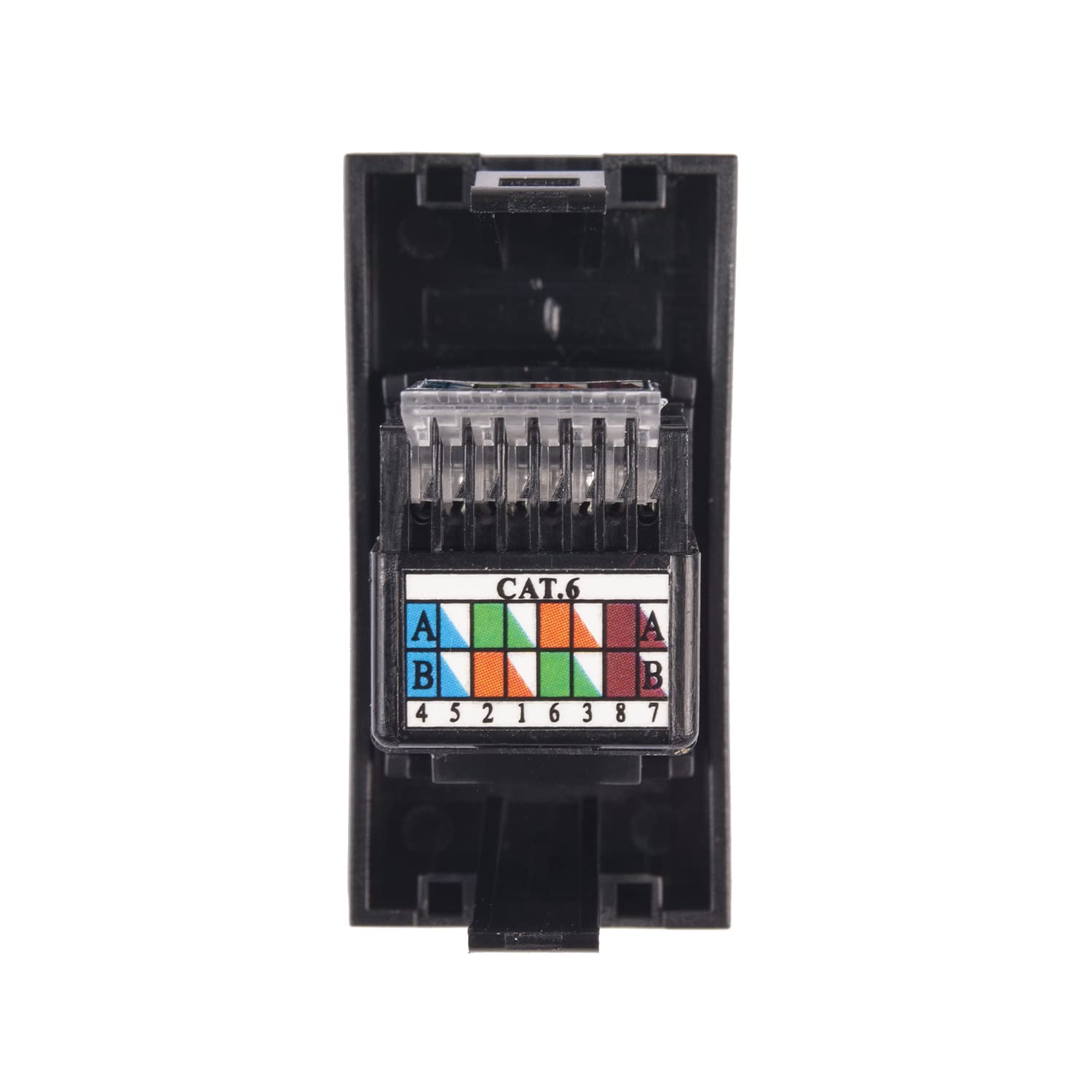 Maclean MCE725B LAN Socket CAT.6 Universal Network Socket Modular Wall Socket Flush Mount (LAN Socket, Black) - Image 3