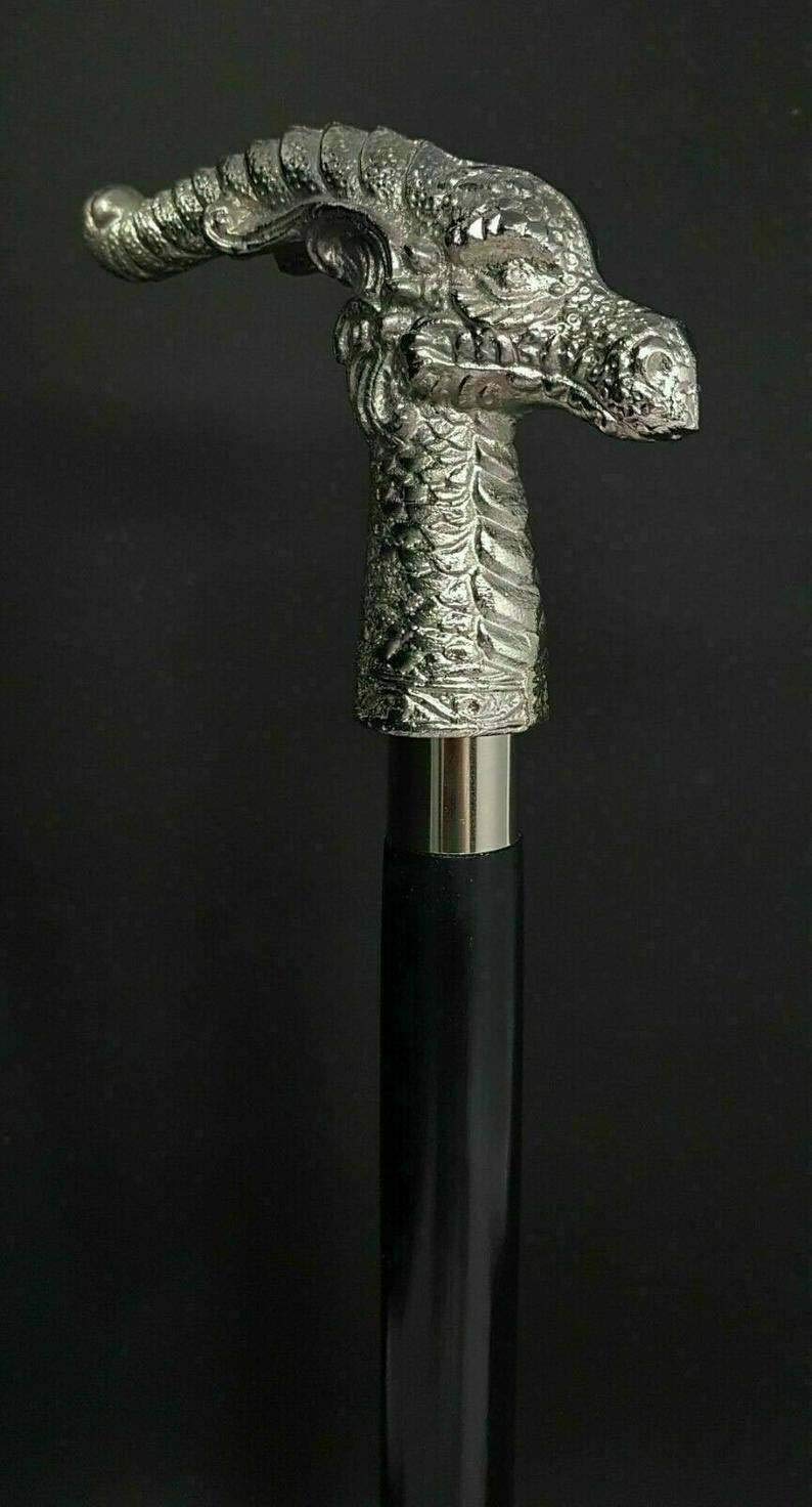 Game of Thrones Dragon Walking Stick Handle Wooden Walking Cane Beautiful Gift