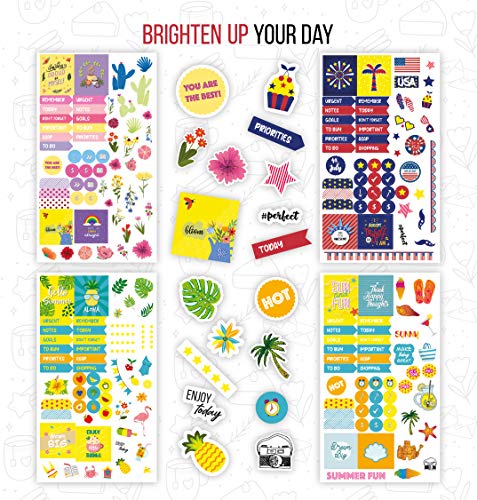 Aesthetic Planner Stickers - Productivity, Seasonal & Holiday Sticker Pack - 13 Sheets / 718 Stickers - Ideal For Journals, Calendars, Planners #TOP2