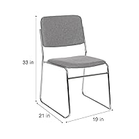 Vista 12 de OEF Furnishings Silla apilable Signature acolchada, color negro