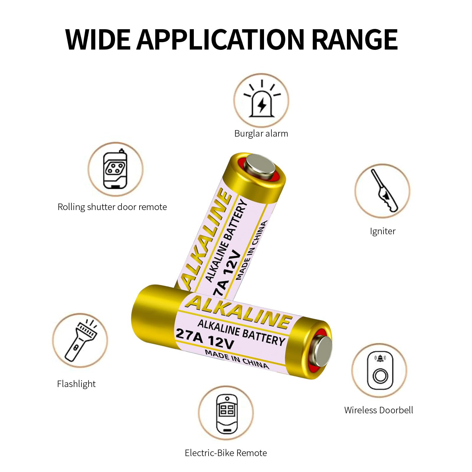 23a 12v Battery For Remote 27A 12V Alkaline Batteries - 5 Pack For ...