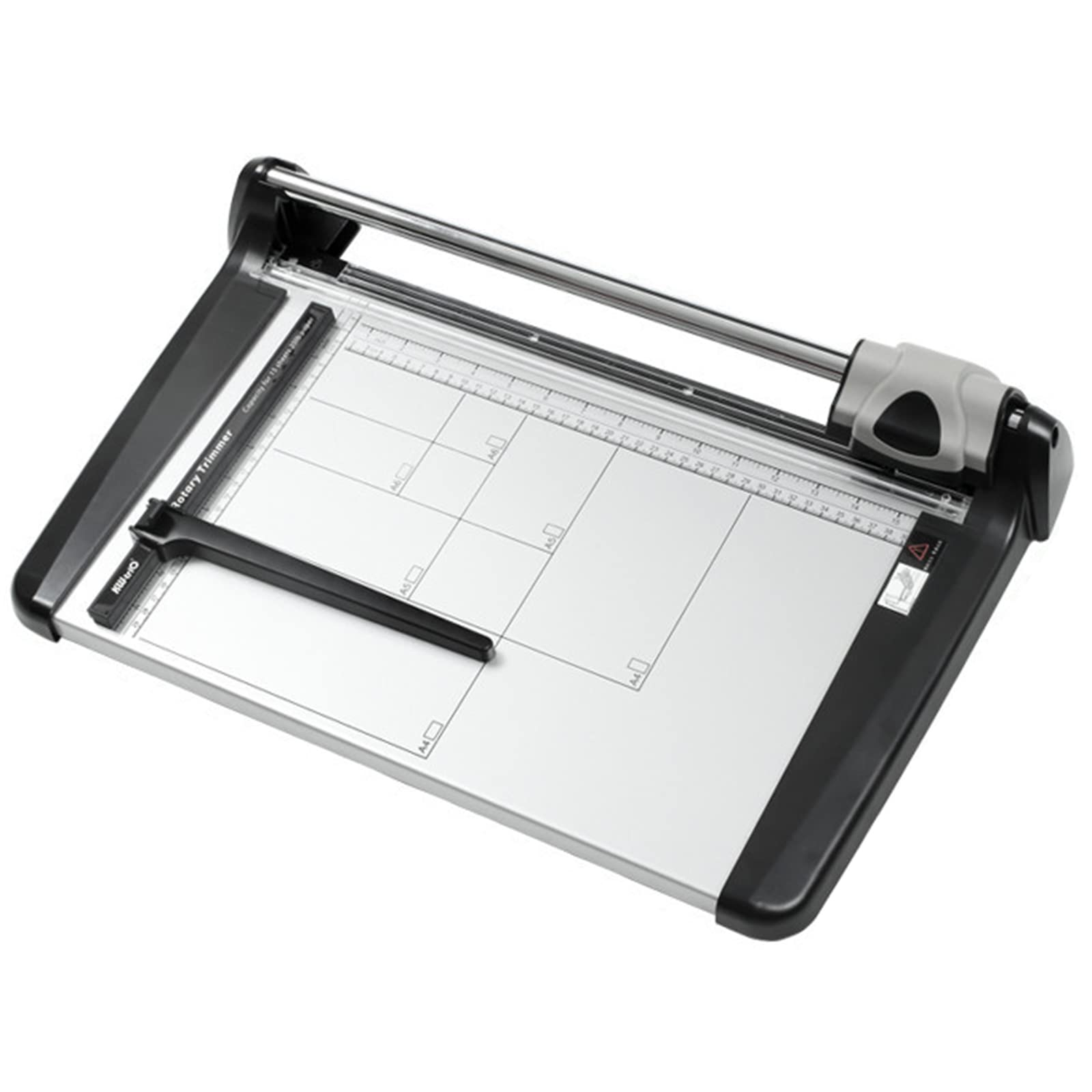 Taglierina rotativa per carta, formato A4/A3/A2, taglierina manuale di precisione per uso commerciale, capacità 15 fogli, doppia barra guida, per carta fotografica, pellicola, carta per ufficio (A4)