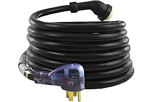 Conntek 50 Amp, Heavy Duty RV/Generator Cord with STW Wire and SS2-50R for RV