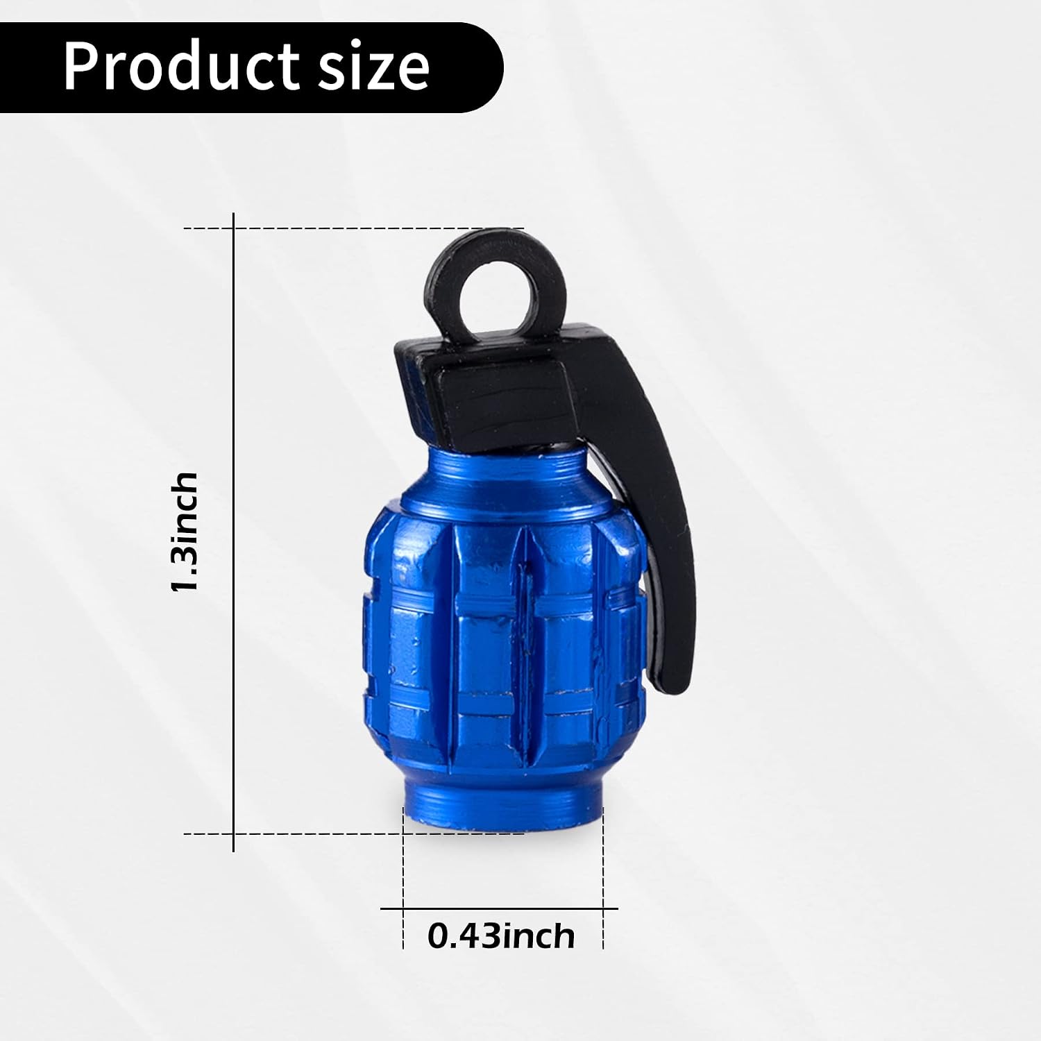 GaRhomxy Tire Caps, Car Tire Valve Stem Caps, Air Caps Cover, Personalized Tire Trim Accessories Dust Tire Covers for Cars, Universal Car Tire Caps for SUVs, Trucks Bicycles and Motorcycles (Blue) image 2