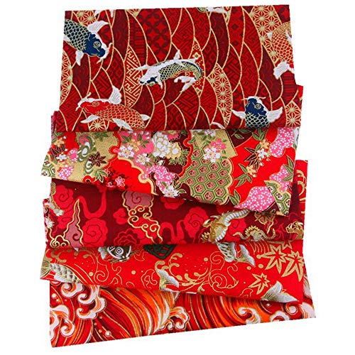 ACCOCO 30pcs 8\" x 10\"(20cm x 25cm) Cotton Craft Fabric Bundle Squares Patchwork,Japanese Style Cotton Wrapping Cloth Squares Quilting Fabric, Bundles of Fabric for DIY Patchwork Sewing - Thumbnail 2
