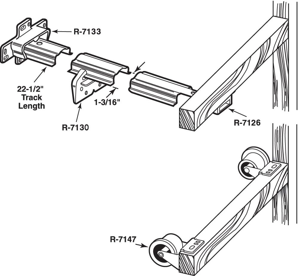 70% Off Everything Prime-Line Products R 7125 Drawer Track Repair Kit, 22-1/2 in., Steel Track, Plastic Guides & Wheels , Purple
