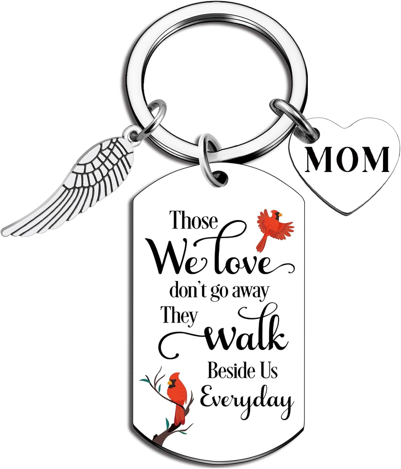 Cardinal Keychain Red Cardinal Gifts for Women Bereavement Gifts for Loss of Mother Memorial Gift for Mom Sympathy Gift for Loss of Loved One Condolences Present Memorial Keychain