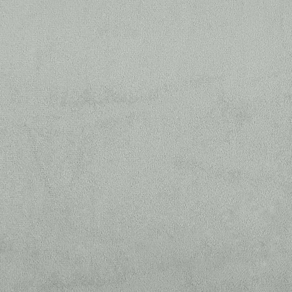 3-Seater Sofa Light Grey Velvet (100% Polyester) Living Room Furniture