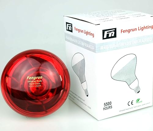 Miniatura 2 de Fengrun Luz de calefacción infrarroja de 150 W, luz  bombilla roja dura a prueba de explosiones lámpara de vidrio para pollo, cerdo, granja,