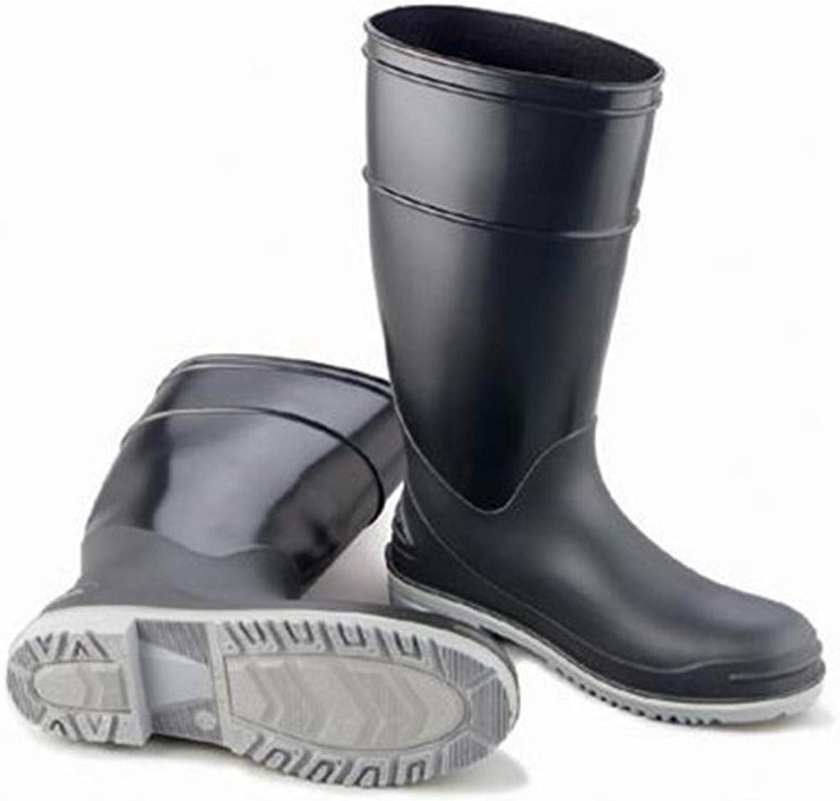 89682-8 Onguard Industries Size 8 Goliath Black Polyblend Chemical Resistant Knee Boots With Power-Lug Outsole, Steel Toe And Removable Insole