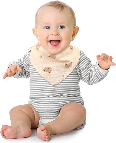 Miniatura 2 de Accmor Baberos de muselina para bebé, bandana, baberos para dentición y babeo, baberos para bebés niñas y niños