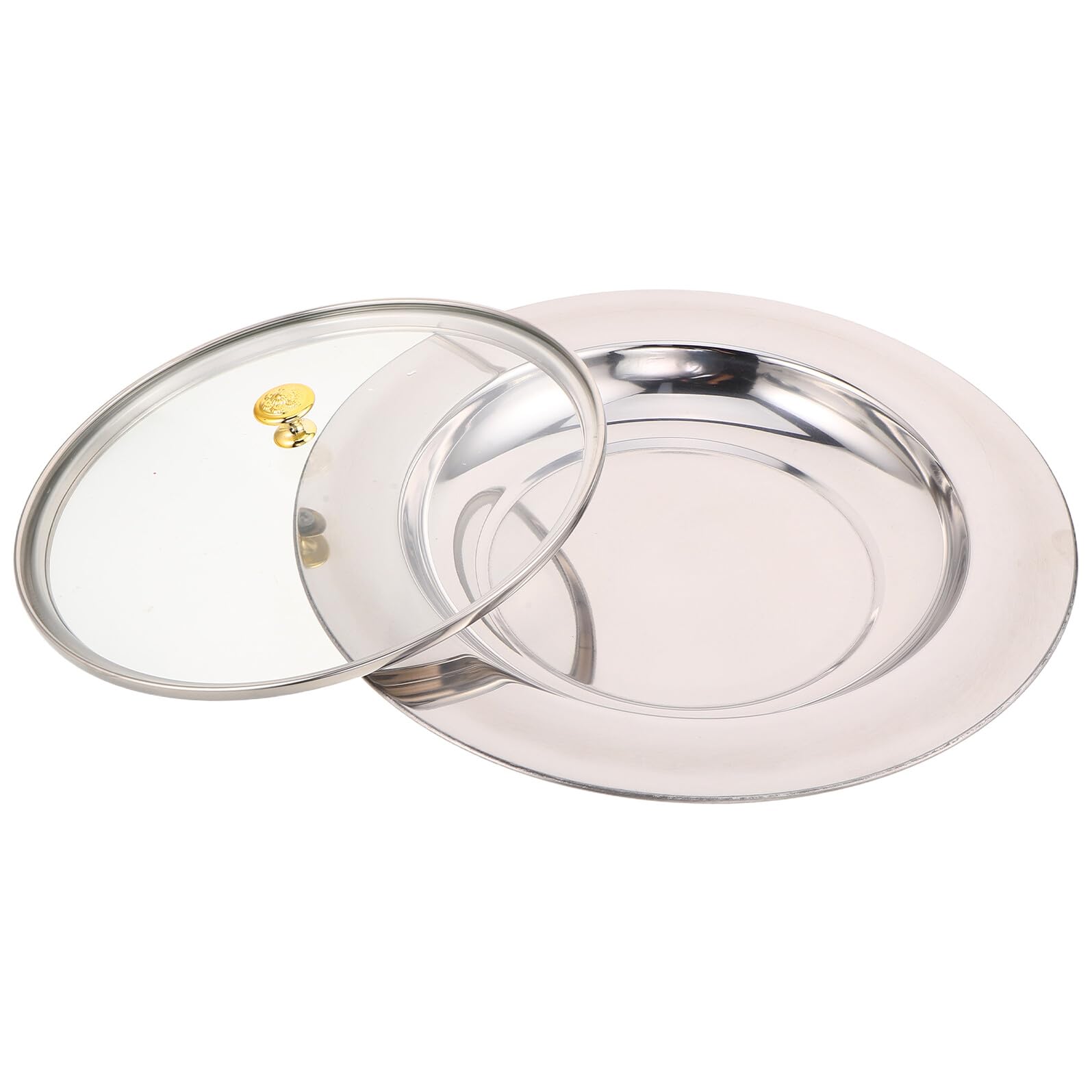 Plateau de Communion poli doré et assiette de Sainte Communion pour fournitures d'église