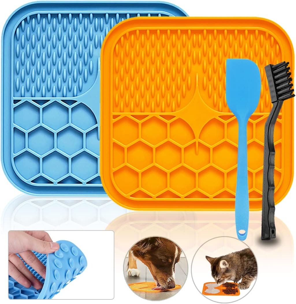 Lick Mat for Dogs,Lick Food Mat for Cats with Suction Cups,Anxiety Relief for Dogs and Cats,Dog
