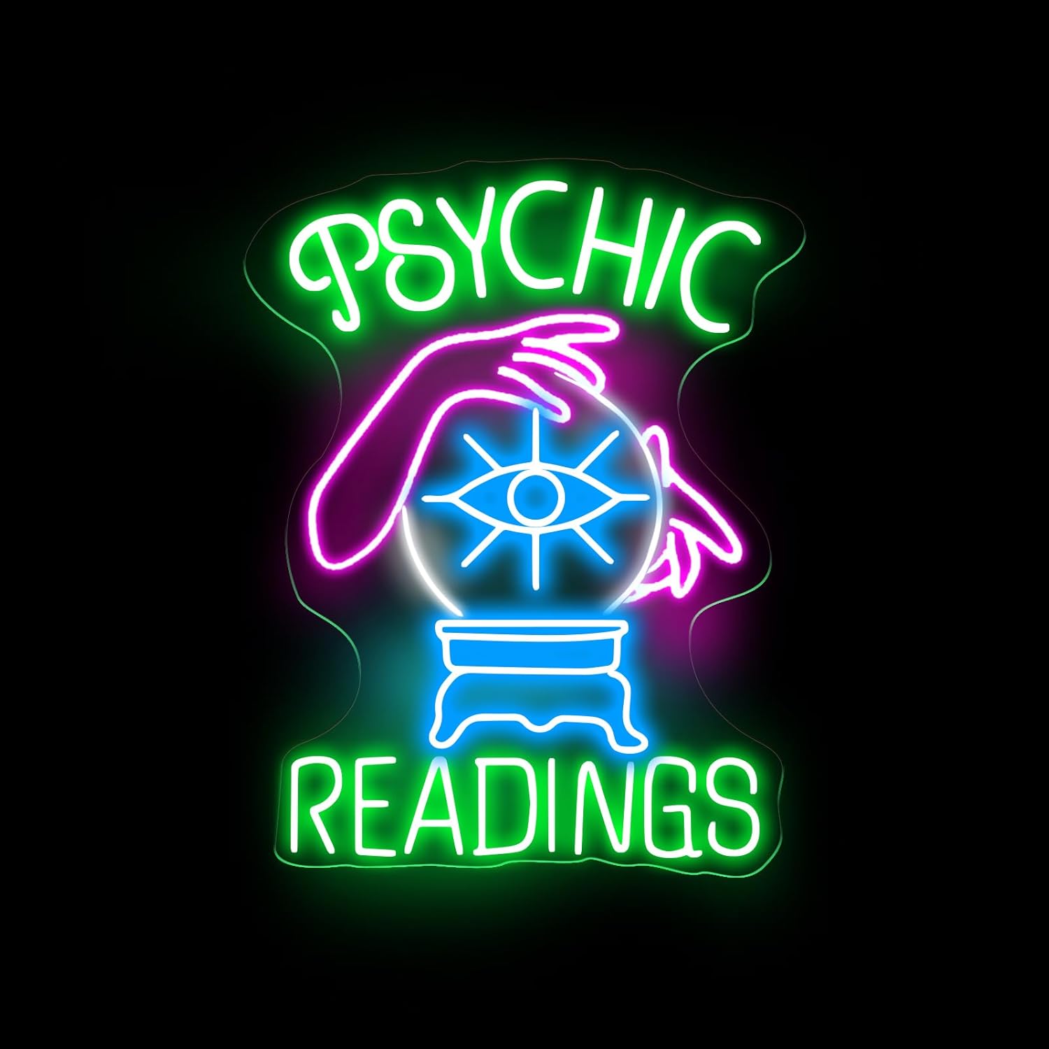Psychic Readings Neon Sign, Fortune Teller Led Sign, Psychic Neon Light, Tarot Reading Led Light, Palm Wall Art, Fortune Home Wall Decor, Home Wall Decor for Girls Room Gaming Room Party Man Cave - Image 8