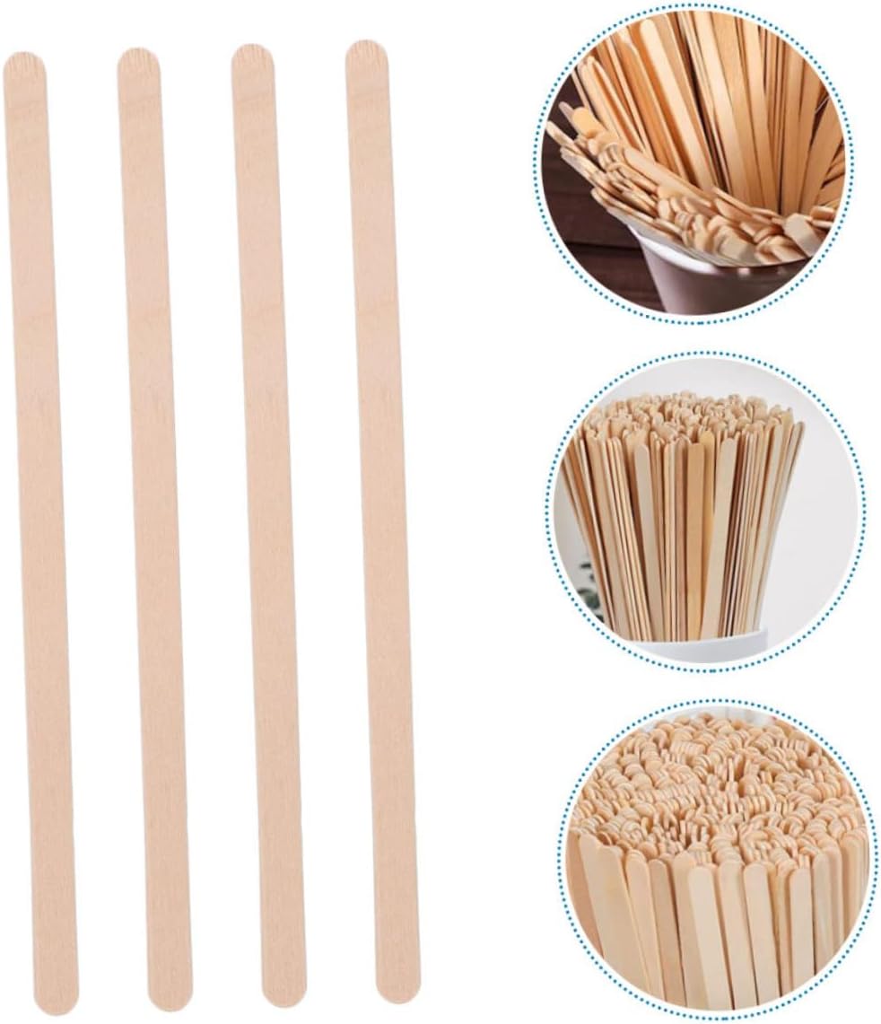 POPETPOP 500pcs Coffee Mixing Sticks Disposable Stirrer Rods for Smooth Beverage Stirring Cafes Restaurants Home Use Safe Sturdy Design for Coffee Tea and Cocktails