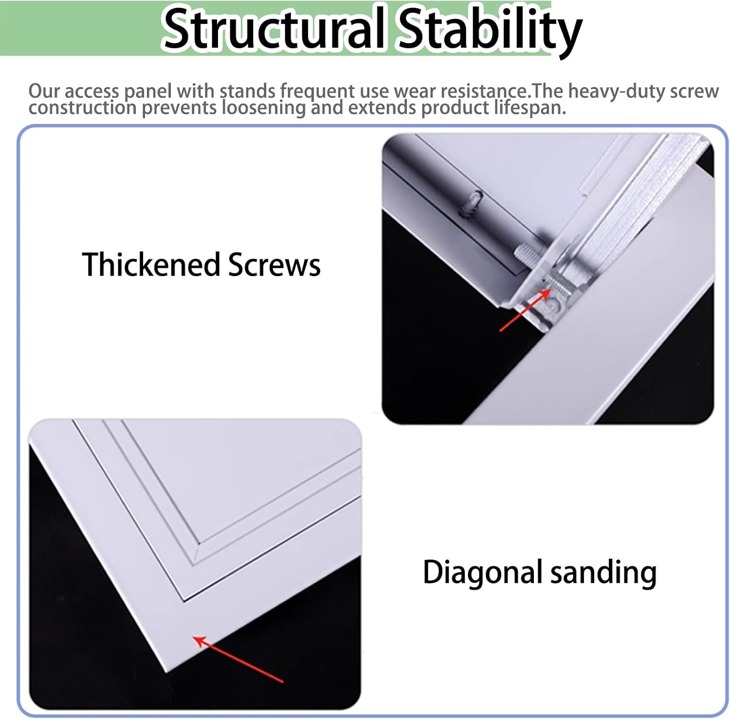 LZMZMQ Flush-Mounted Access Panel for Ceiling & Wall, Reinforced Service Access Hole Cover with Rotating Handle, Heavy Duty Access Door for Plumbing/Electrical/HVAC(25x25cm(10x10))