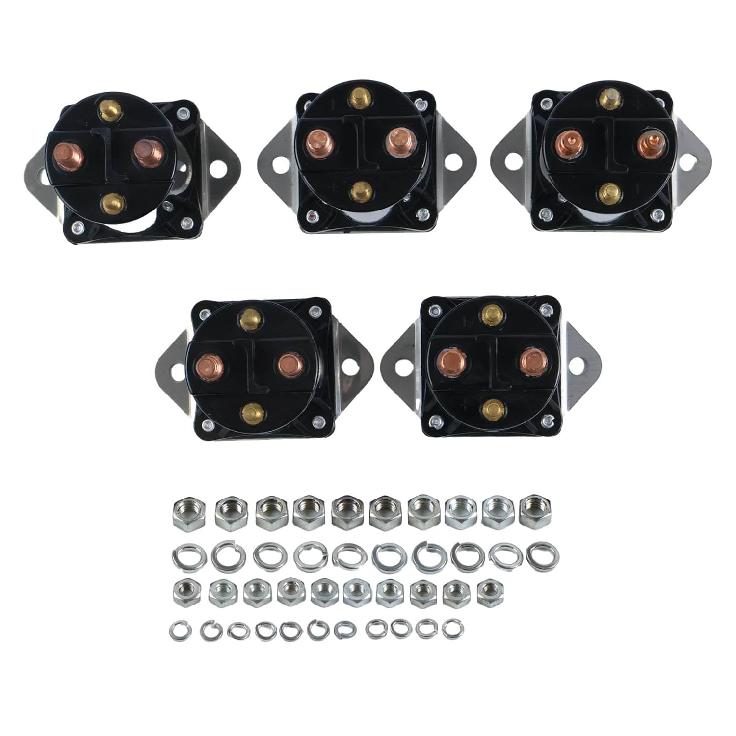 5X 4-Terminals 36V Solenoid 8016 Compatible with Club Car DS Golf Carts Precedent Series 1976-1998