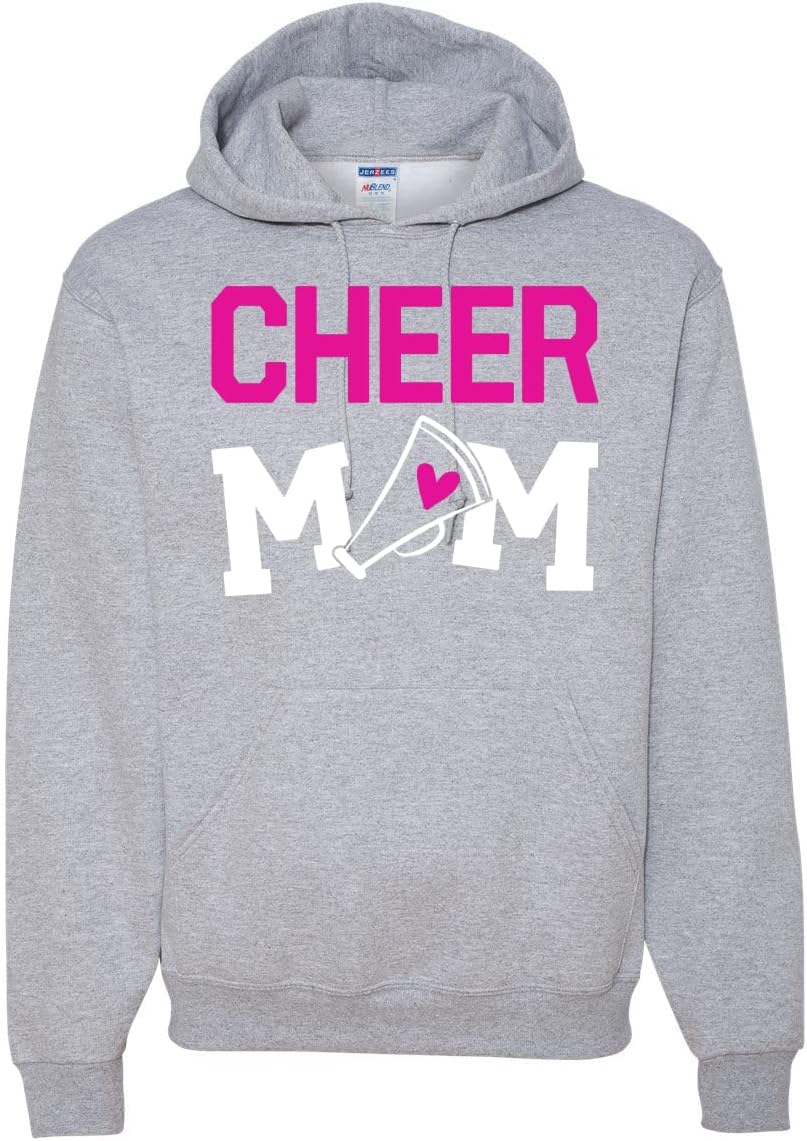 Wild Bobby Cheer Mom Kids Super-Fan Love Pink Heart Sports Unisex Hoodie Sweatshirt