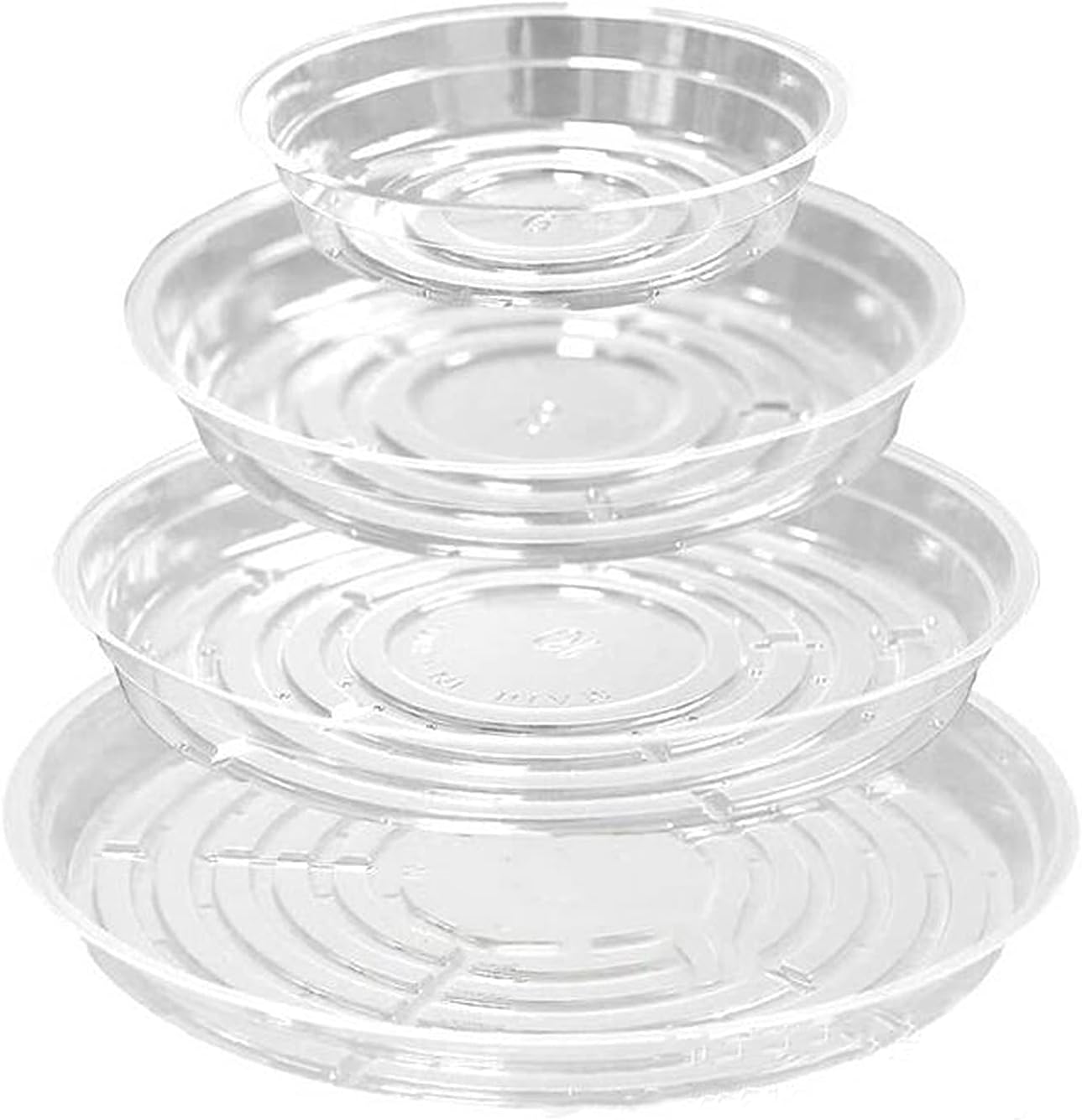 受け皿 植木鉢 直径15cm cm 25cm 30cm 透明 プラスティック製 4種類のサイズ 点セット 植木鉢受皿トレー 大和プラスチック プランター用受皿 プレート 屋内屋外 植木鉢 プランター用 受け皿 ガーデン