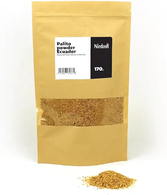 NIRDOSH - Encens en Poudre Palo Santo Équateur - 170g - Purification Naturelle