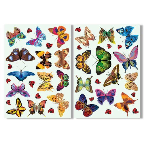 Articlings Farfalla per finestre, Average Butterfly Size is 80mm