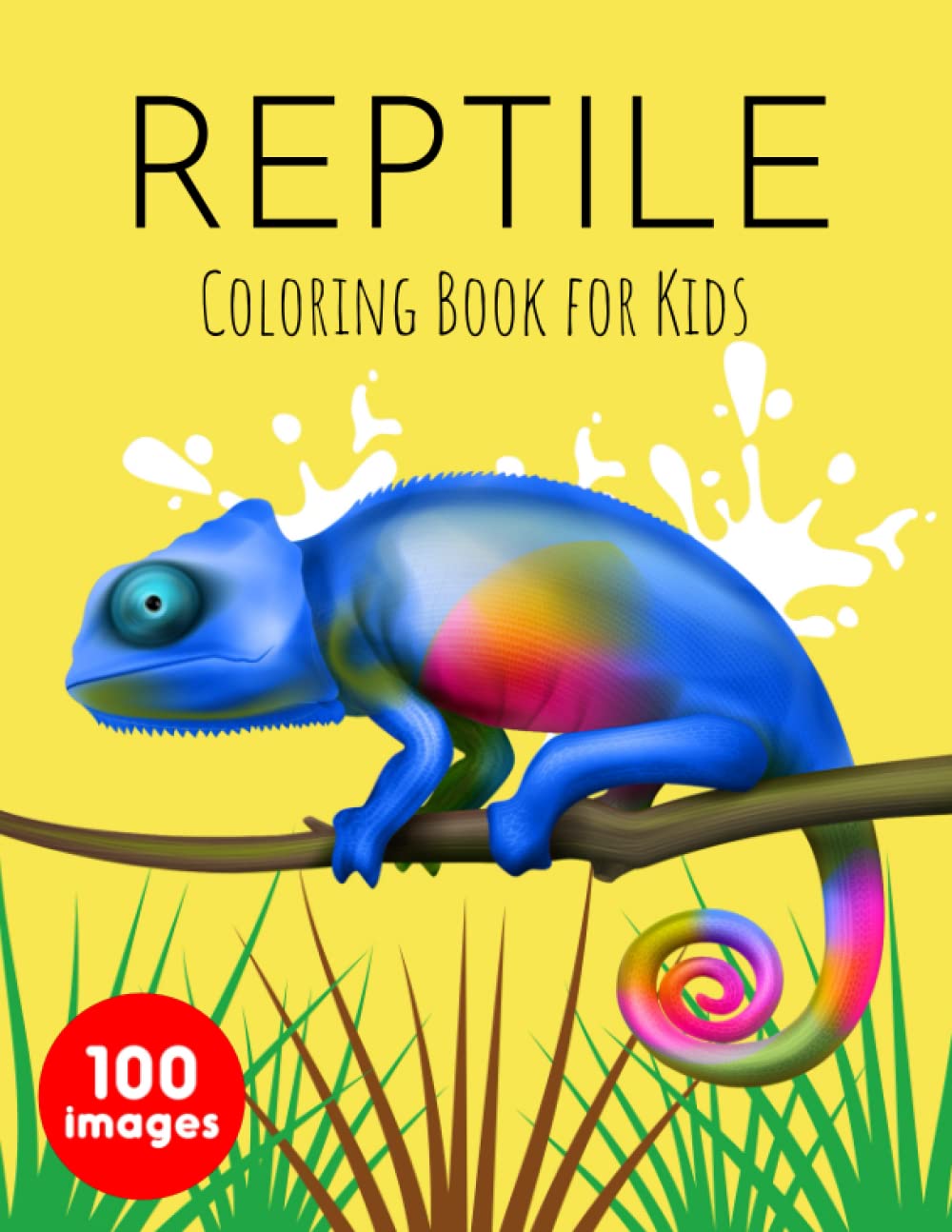 Buy Reptile Coloring Book for Kids: A Unique Collection of 100 Coloring