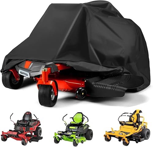 Zero Turn Mower Cover for DEWALT Z260 2021-2026, Heavy Duty Riding Lawn Mower Cover, Lawn Tractor Protection with Windproof Straps Fits Most Zero Turn Mowers