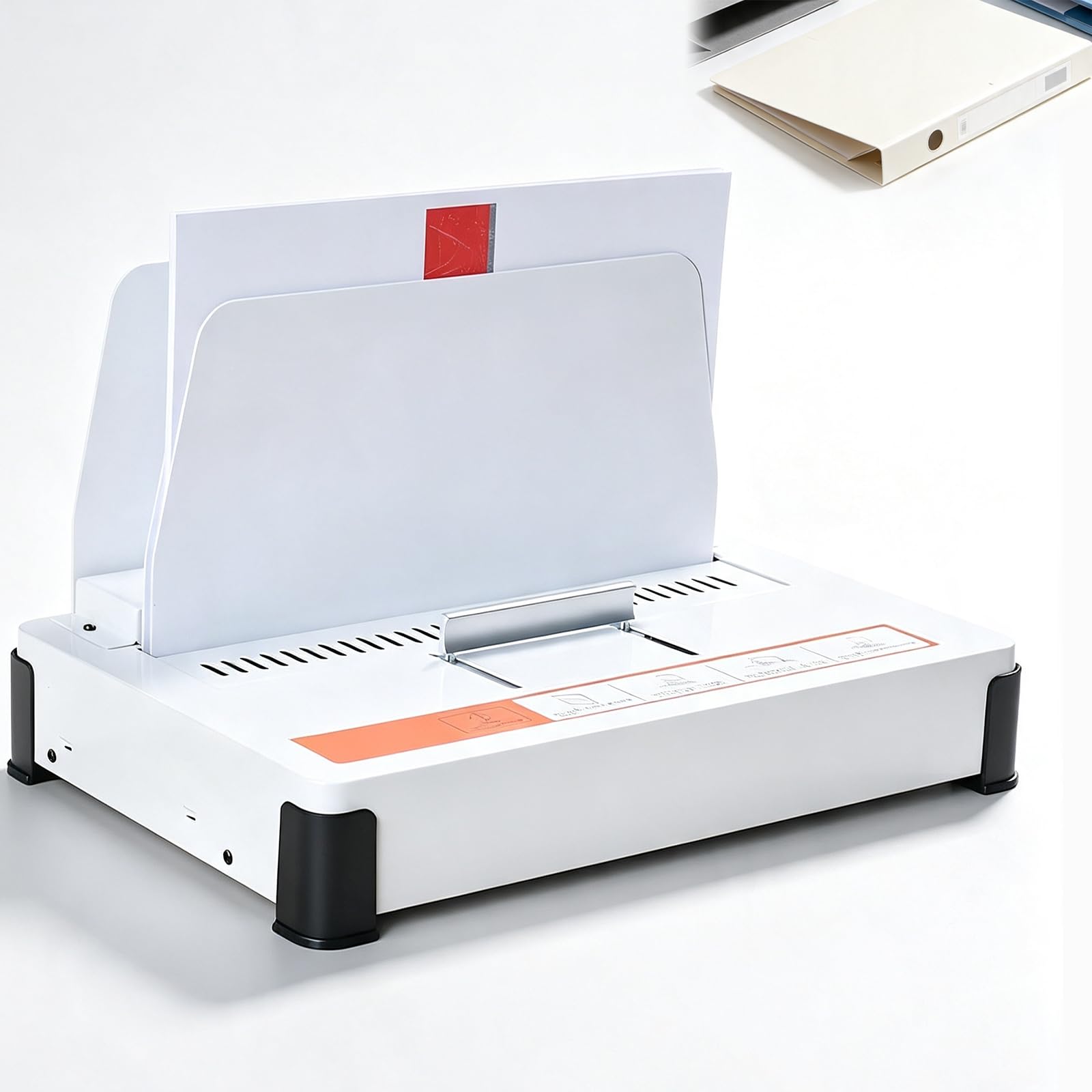 Máquina de Encuadernación Eléctrica para Papel A5, A4 y A3; Encuadernadora | Grosor máximo de encuadernación de 50 mm, soporte de hasta 500 hojas, deflector de sujeción automática