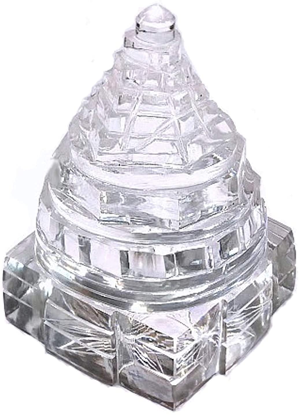 Crystal Shri Yantra amuleto vastu de cuarzo para armonia espiritual en la oficina