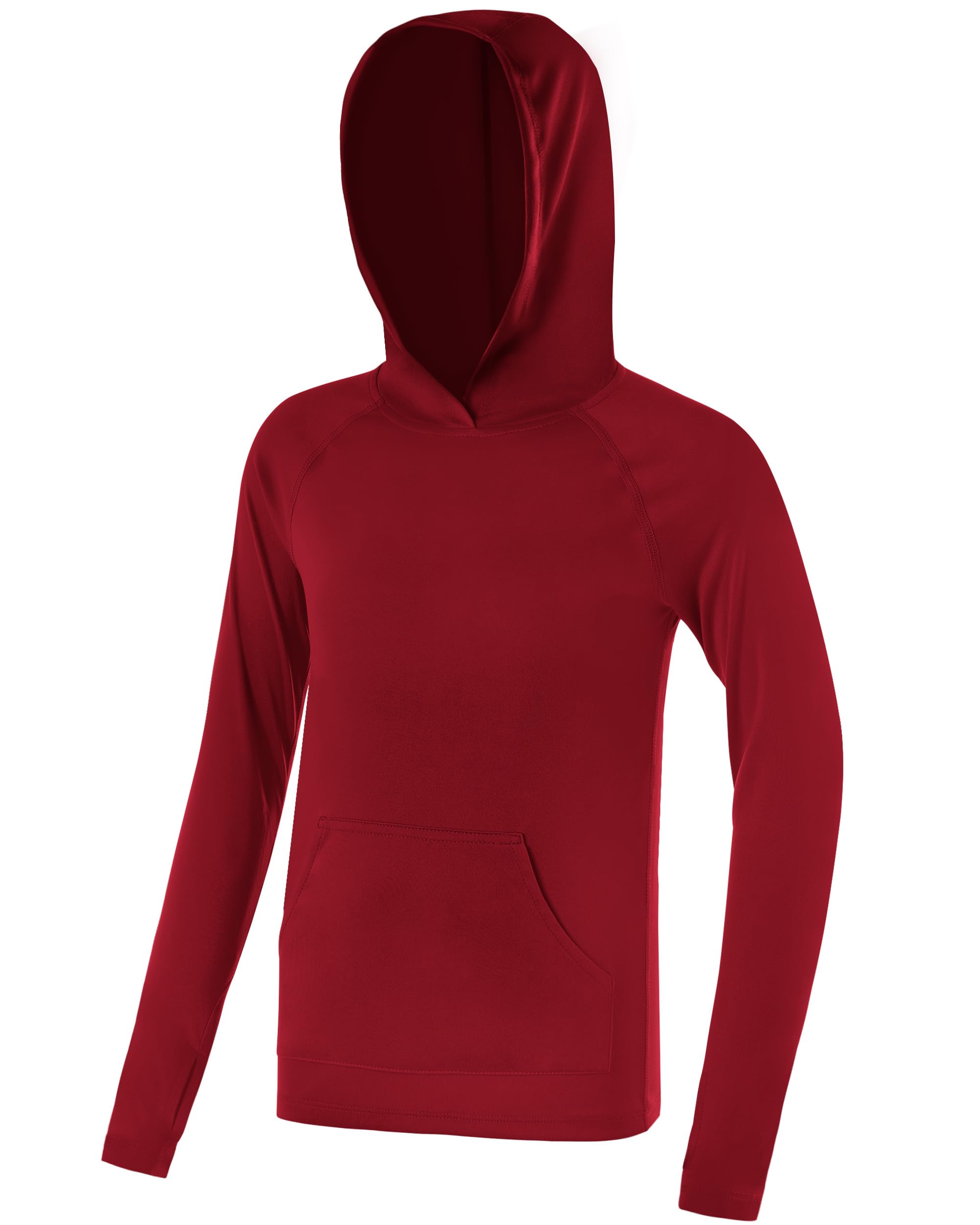 Boys Rash Guard Hoodie UPF 50+ Long Sleeve Sun Protection Swim Shirt
