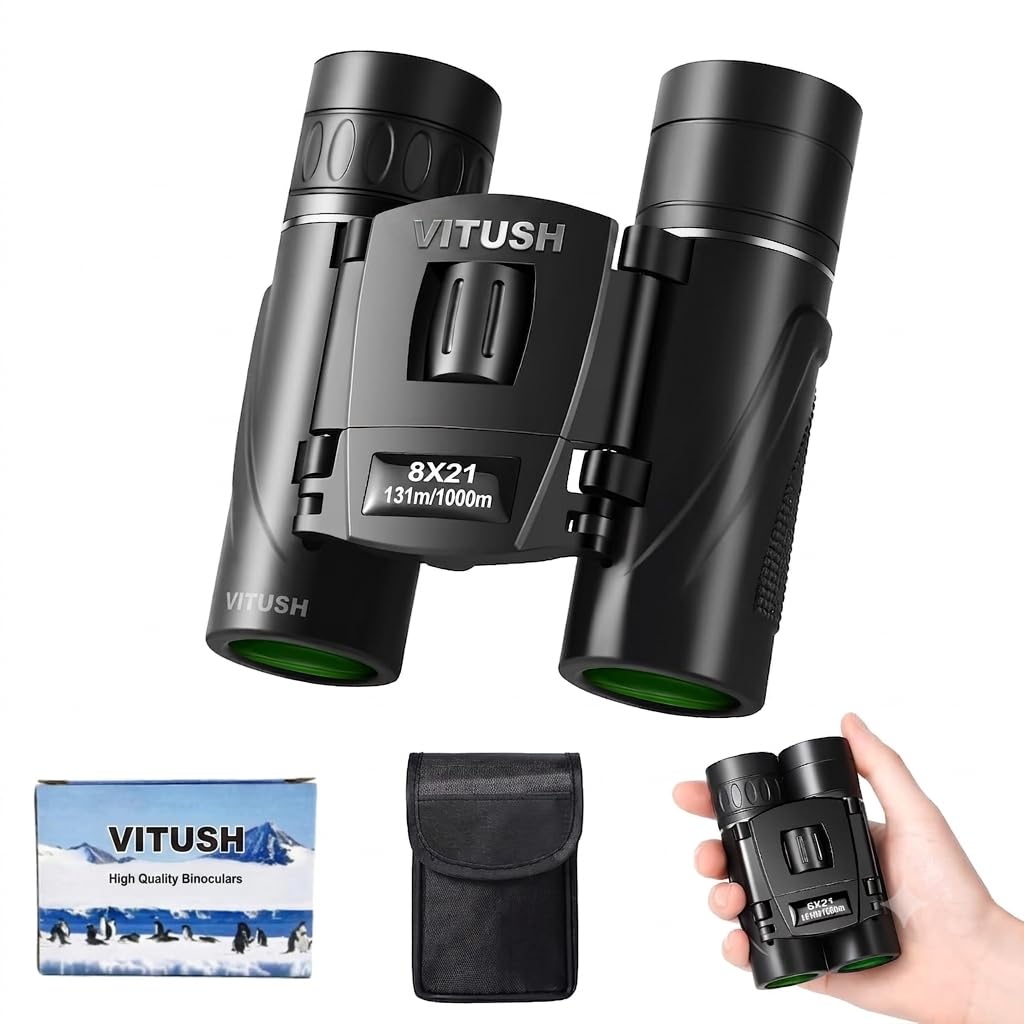 8×21 Binoculars for Adults and Kids, Compact Binoculars, BAK4 Prism, Easy Focus, for Bird Watching Outdoor Use Hunting Travel Small Size-image-32