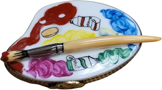 Limoges Artist Palette Box for Art Lovers