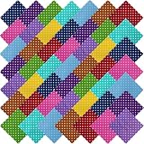 5'x 5' 50pcs Cotton Fabric Squares for Sewing Quilting Supplies-Polka Dot